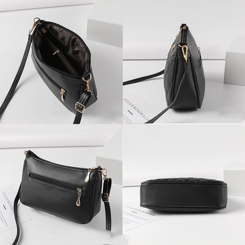 TAS SELEMPANG WANITA RESHNA TA735B5 IMPORT SLING BAG KULIT HITAM BATAM SIMPLE LUCU BRANDED CEWEK MURAH PREMIUM KOREA REMAJA KEKINIAN BAHU SHOULDER