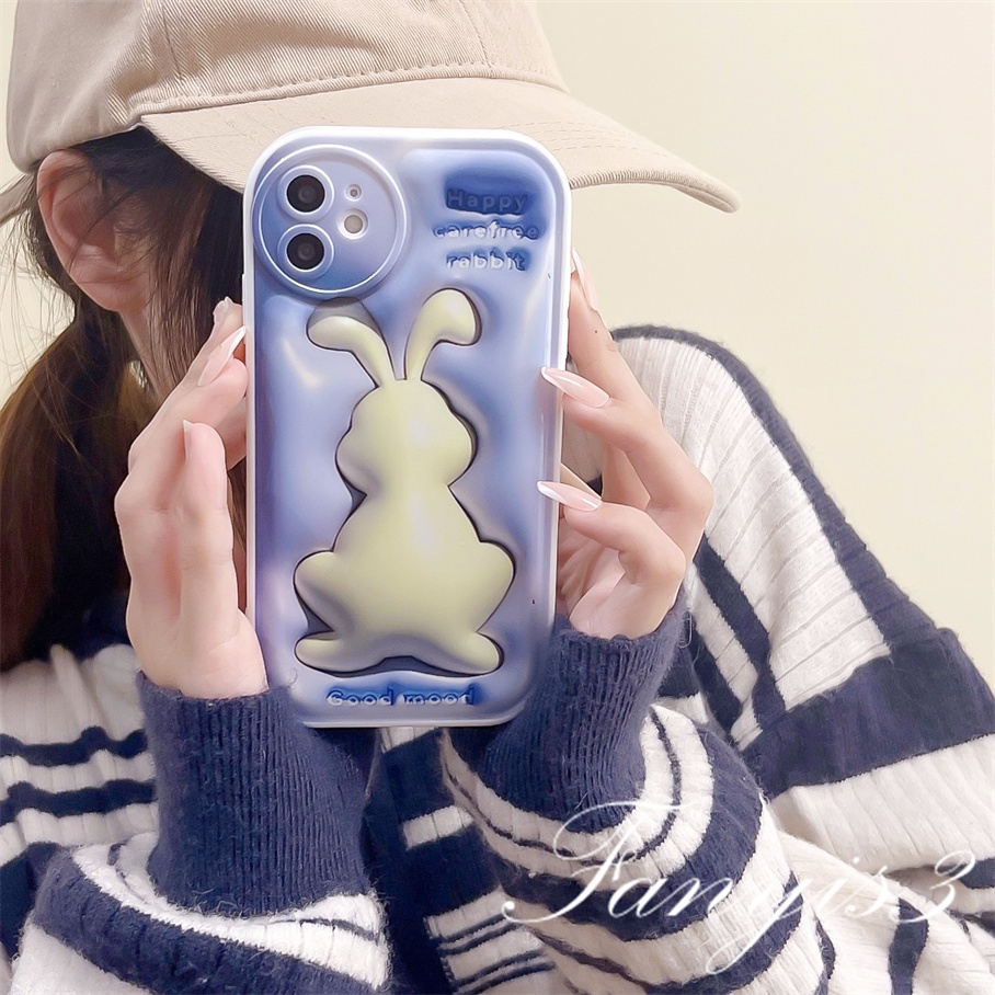 Redmi A1 10C 10A 10 9 9A 9C 9T Note 11 Pro+ 11s 11 10s 10 9s 9 8 Pro Poco X4Pro X3Pro Mi 11 Lite 11T 10TPro 12Pro Rabbit 3D Vision Phone Case TPU Soft Protective Cover