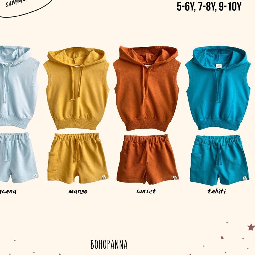 ✩ BOHOPANNA - SUMMER SET - Setelan Anak Lengan Pendek ✵