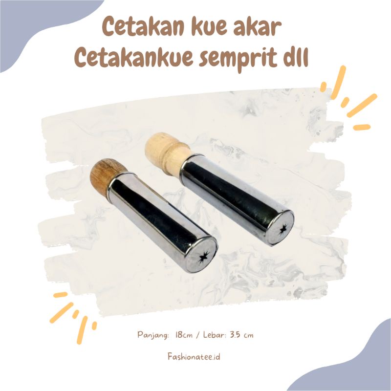 1 PC ORI FREE BUBBLE  Cetakan Kue AKAR KELAPA Kecipir Stainless Dorong Kayu PRAKTIS TERMURAH cetakan