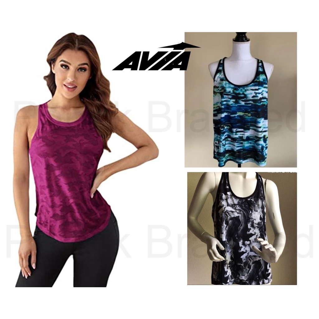 Pabrik Branded Avi* sport yoga tank top girls XS X M XXL atasan singlet daleman olahraga olga lari r