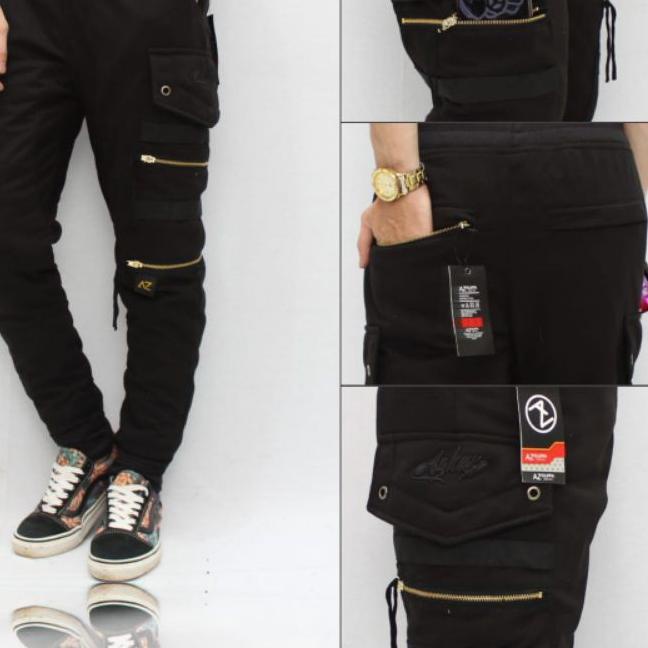 ➧ celana Jogger double zipper / celana Jogger pria/celana Jogger pants ☪