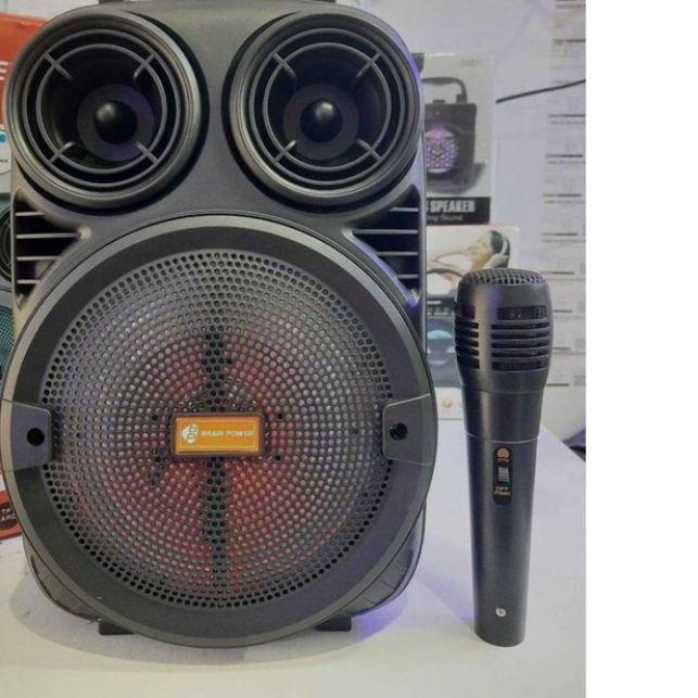 ♩ COD Speaker bluetooth portabel karaoke 3381 model koper FREE MIC big bass Termurah//Salon Aktif Ki