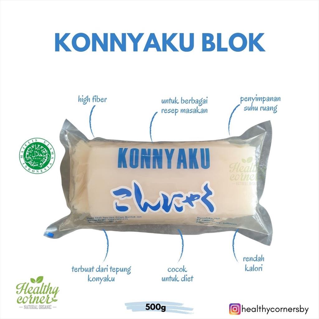 

Konyaku Blok ( Konnyaku Block Shirataki Balok ) 500g Umbi Porang