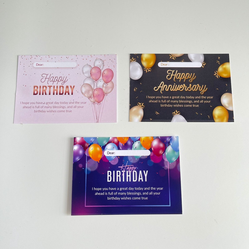 KARTU UCAPAN HAPPY BIRTHDAY HAPPY ANNIVERSARY