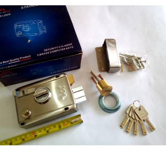 ♪ Kunci Pintu Besi Otomatis Muller/Kunci Otomatis 853 SS Stainless / Pintu Besi Gerbang / Garasi/KUN