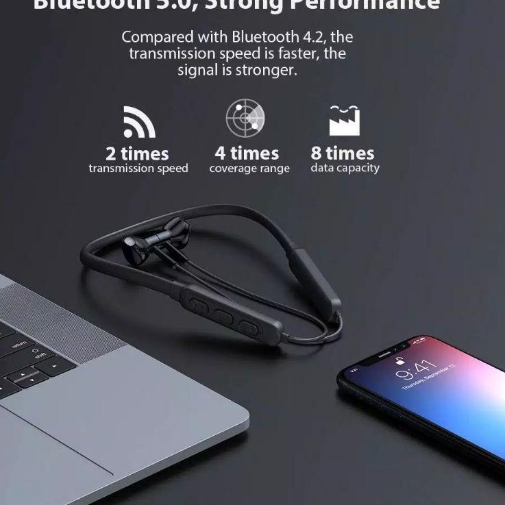 ⅎ HANDSFREE /HEADSET/EARPHONE BLUETOOTH SPORT NECKBAND MQ- MI & M2 MAGHNETIC (MQ555) ✲