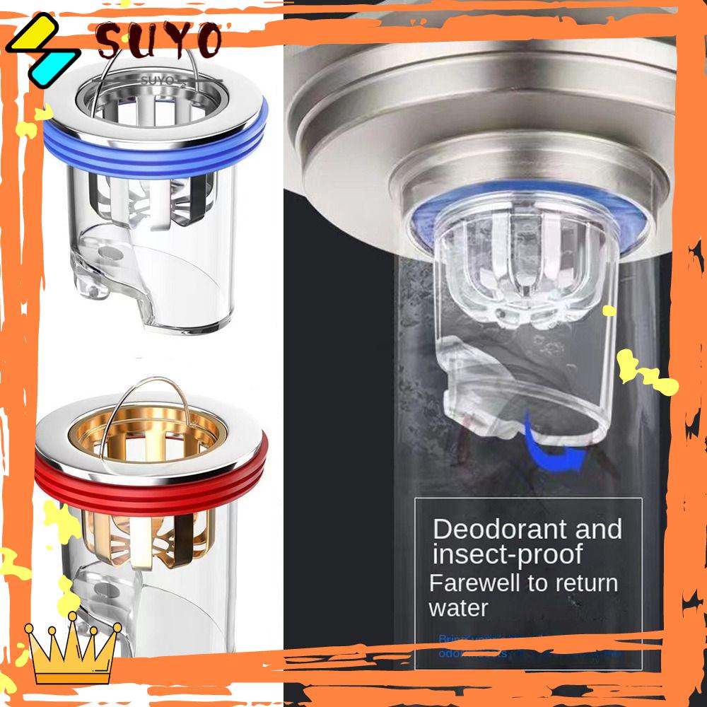 Suyo Floor Drain Core Kitchen Colander Stopper Selokan Shower Drainer Seal Anti Bau