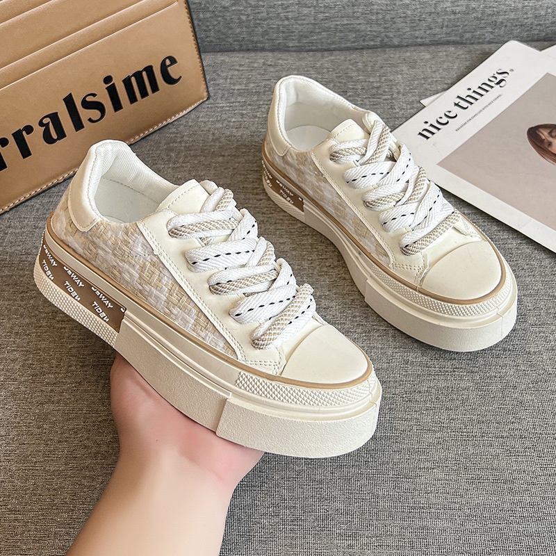 HS / Sepatu Sneakers Wanita Import Fashion Shoes Corak Kotak 279