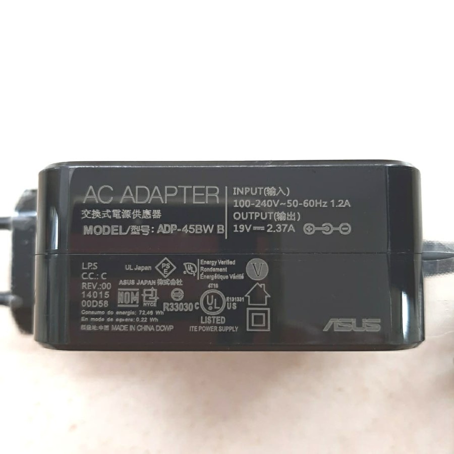 Adaptor Asus 19V - 2.37A Connector Size 3.0x1.1mm