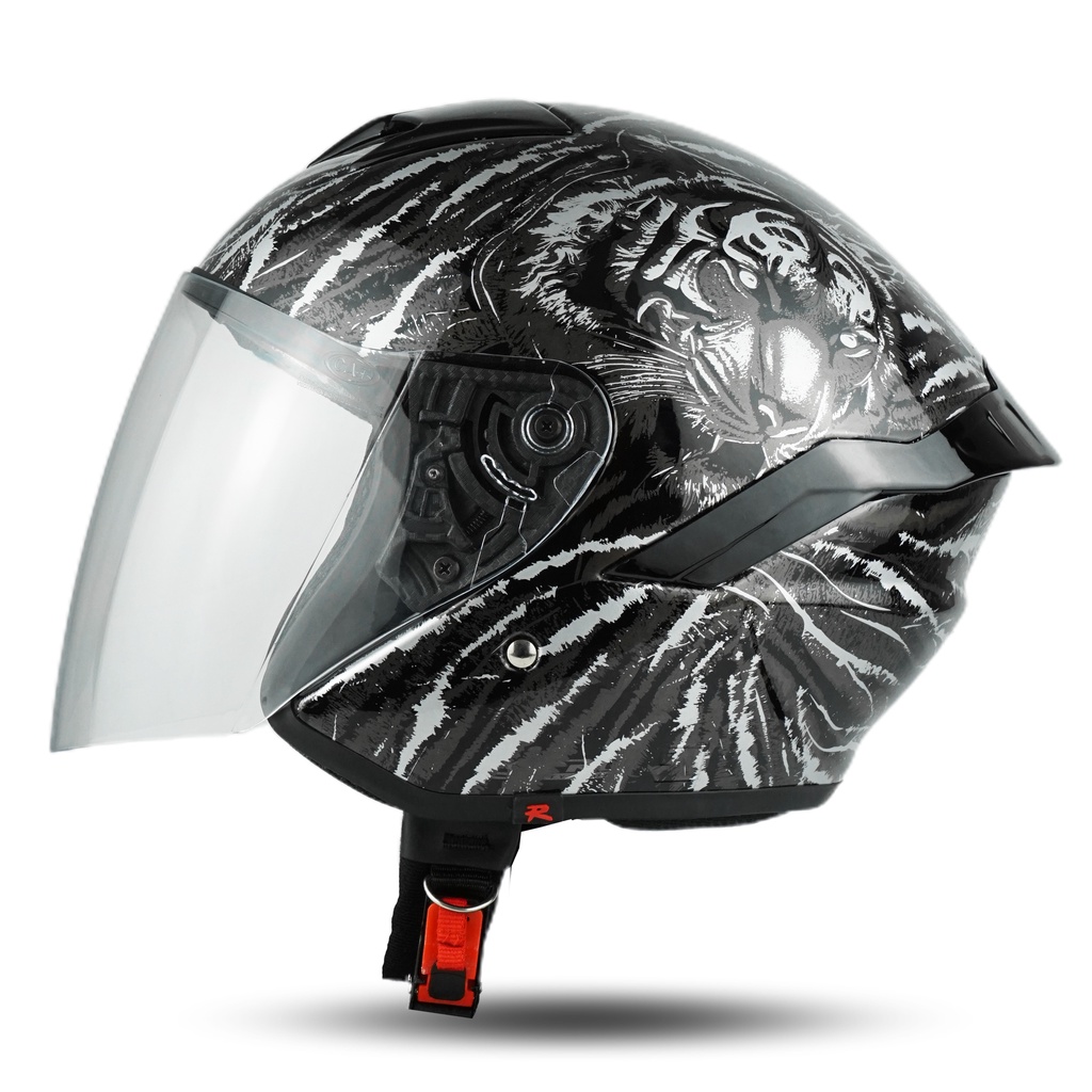 Helm Rsix Xpro Helem Half Face Motif series El-Tigro SNI