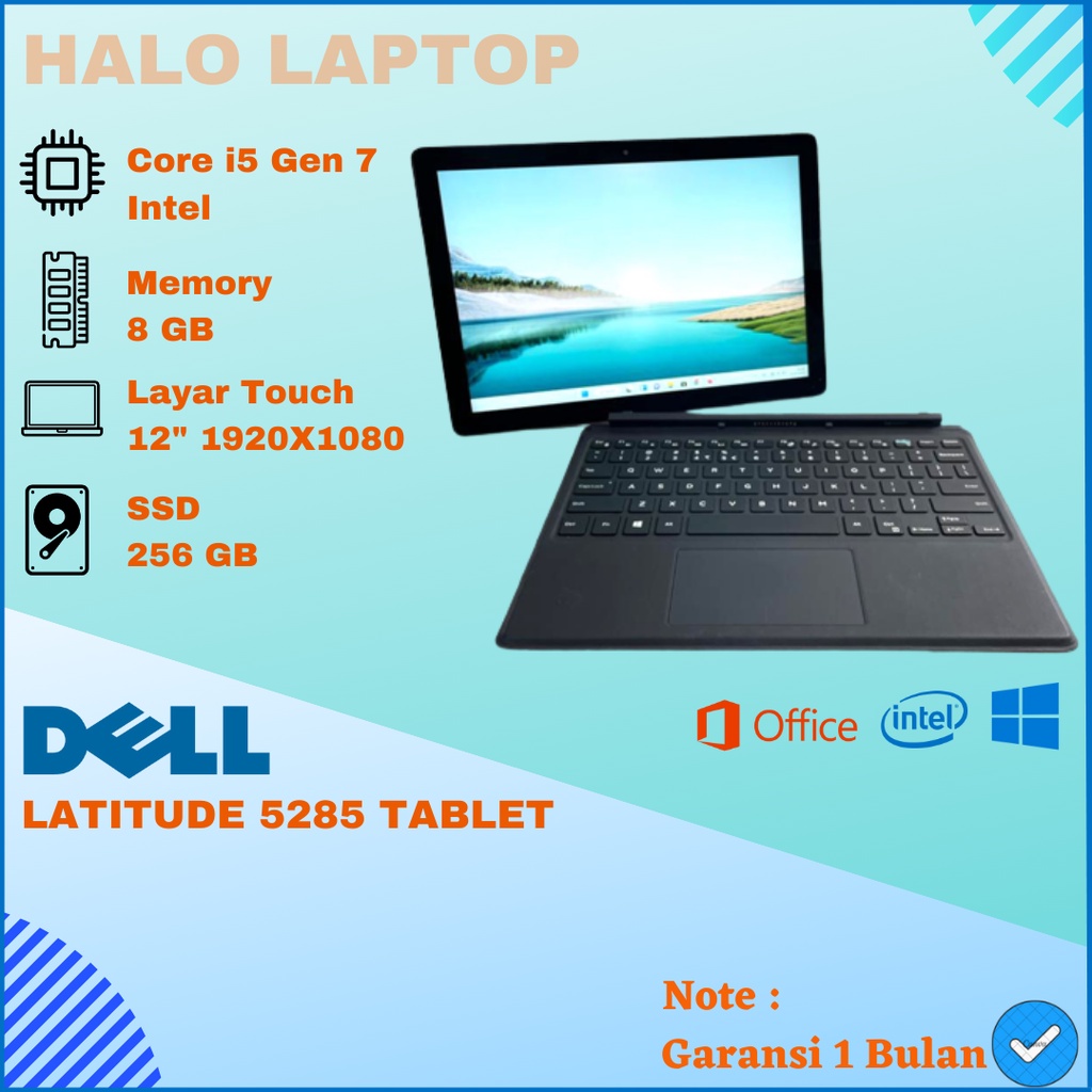 DELL LATITUDE 5285 CORE i5 GEN 7 TABLET 2in 1 TOUCHSCREEN