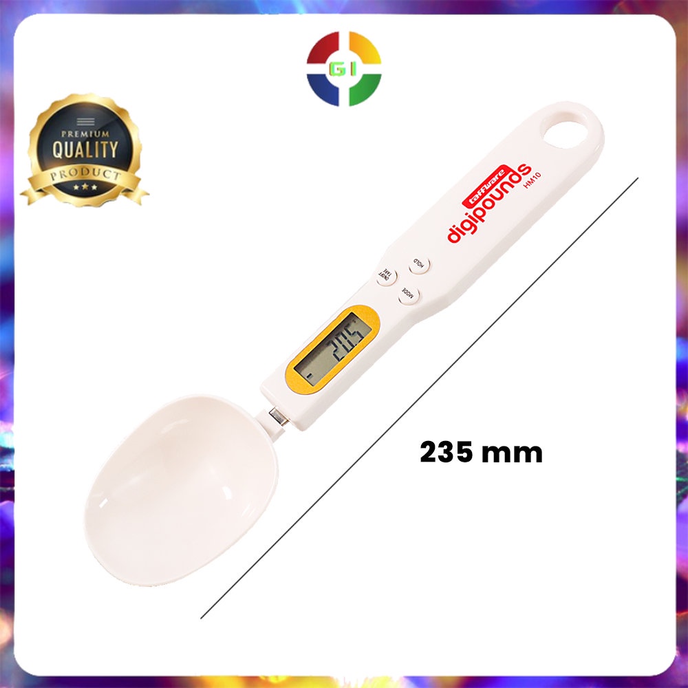 Timbangan Dapur Mini Model Sendok Ukur Elektrik Digital Spoon Scale 0.5kg Akurasi 0.1g White