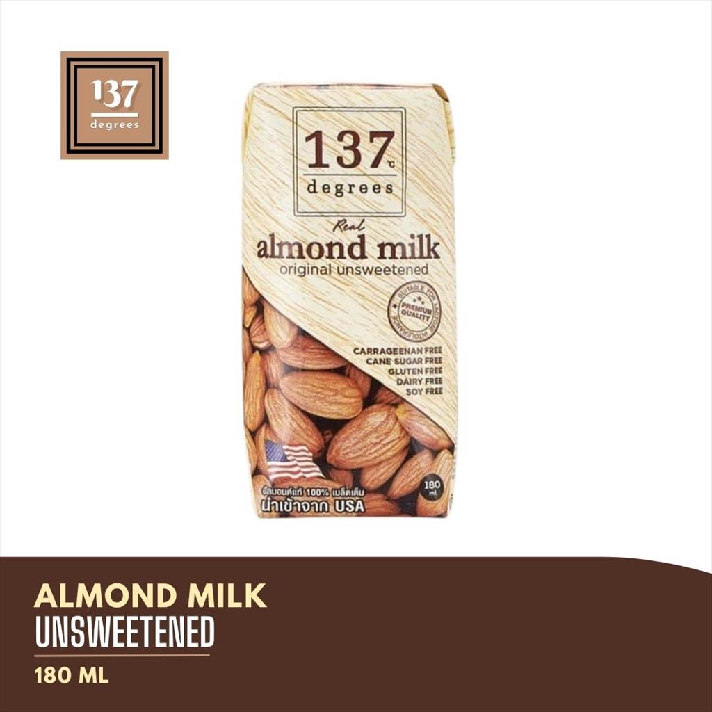 Jual 137 Degrees Almond Milk Unsweetened 180mL Susu Almon Sugar Free