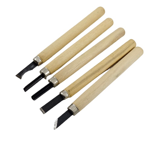 Pisau Ukir Alat Pahat Kayu Wood Craving Knife 5pcs