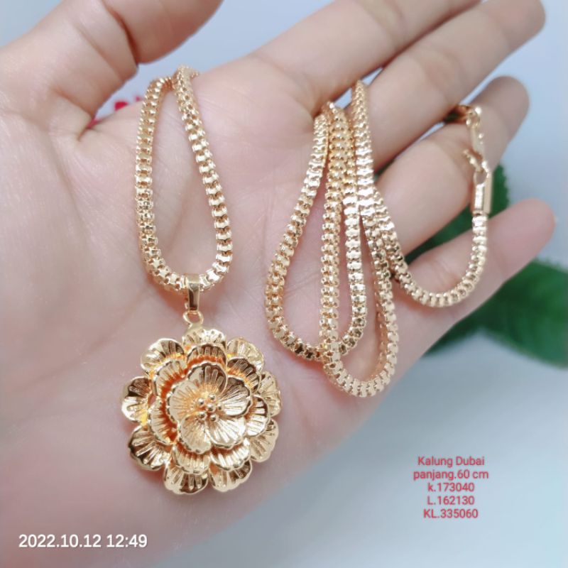 Kalung Titanium Tembaga Xuping Perhiasan Aksesoris Lapis Emas Terlaris Termurah