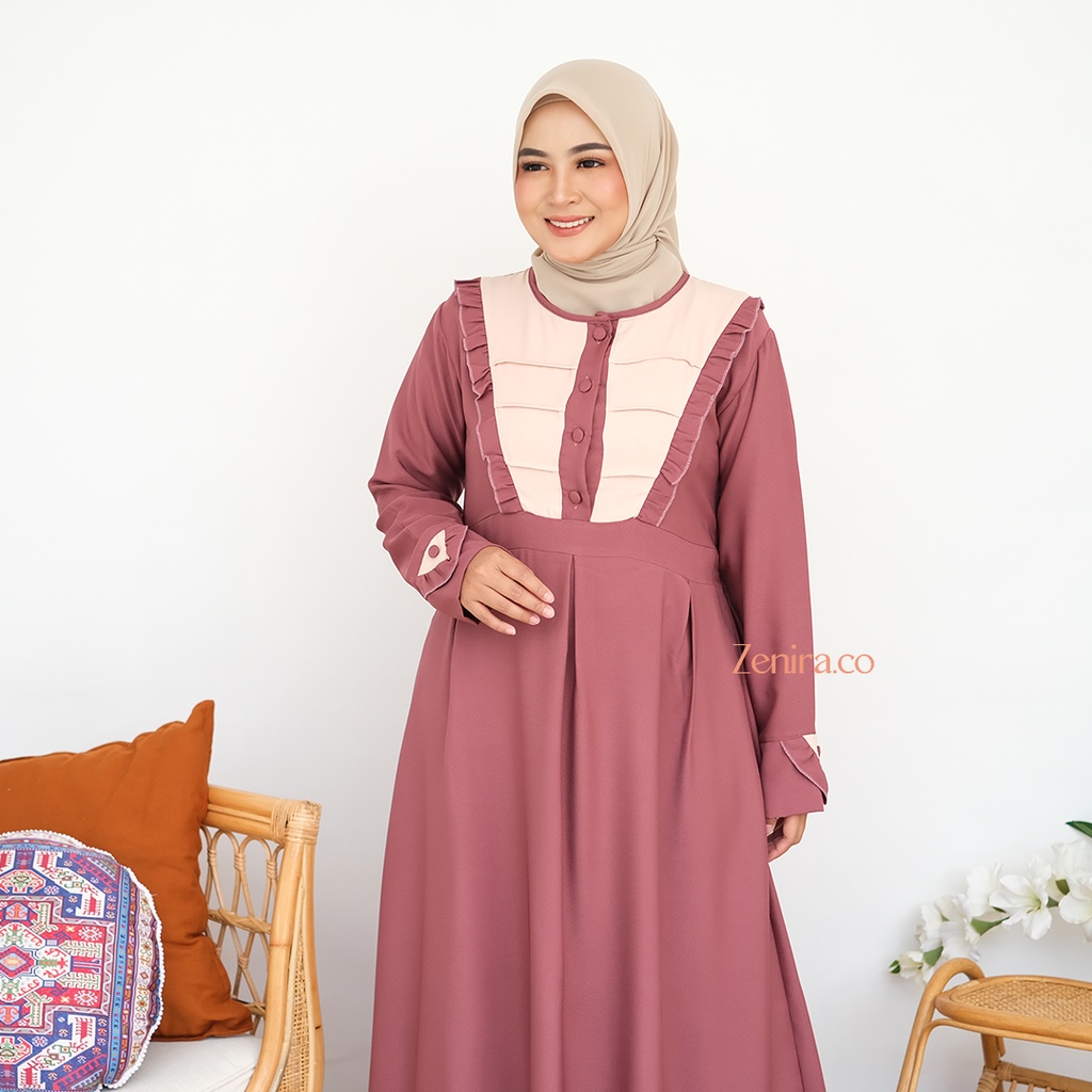 Zenira.Co Gamis Alesha Soft Purple-1