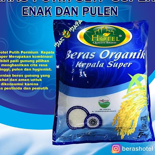 

♕ Beras Organik Kepala Super SLYP 5 kg - Beras Organik IR Kepala Super 5kg- HOTEL Organic Rice SLYP - BERAS HOTEL Organik SLYP Kepala Super ✰