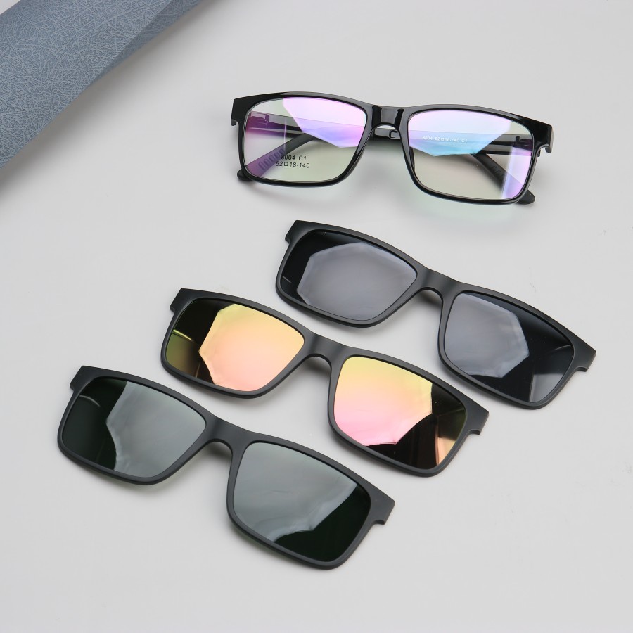 Frame Kacamata Clip On Style Terbaru 2in1 Polarized Anti Uv/Anti Silau Pria Dan Wanita Trendy Kekinian Keren