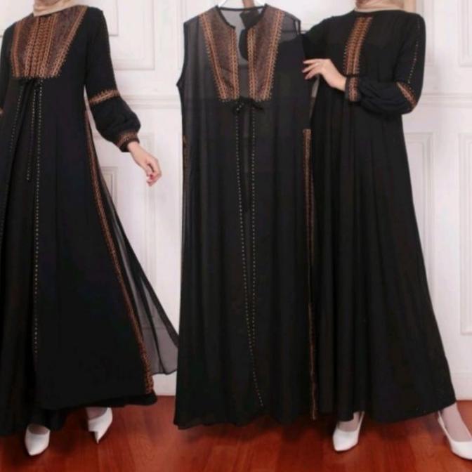 ○ Abaya Hitam Model Rompi Series 2 ♢