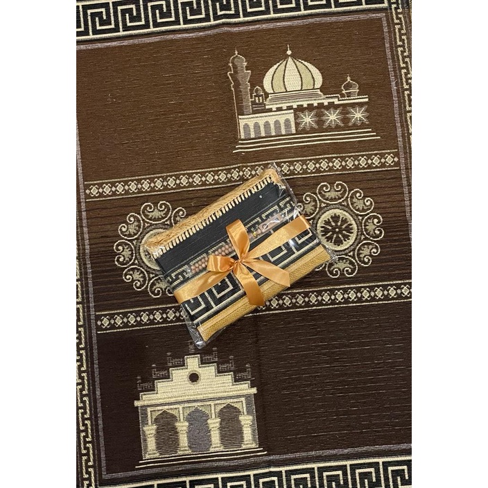 Paket Souvenir Sajadah Unta Antik Armina + Tasbih Souvenir Parcel