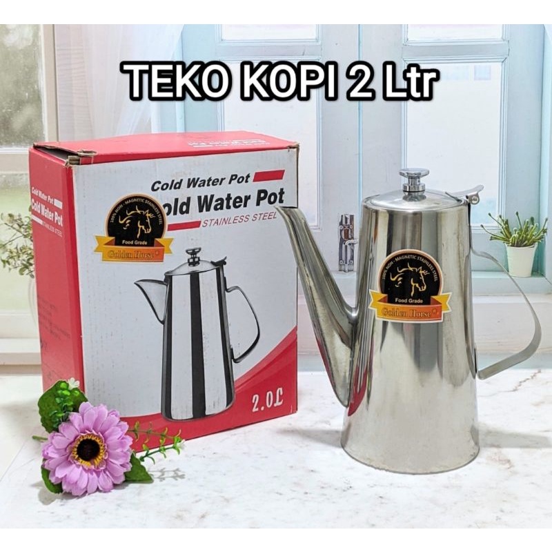 Teko Kopi Golden Horse Ukuran 2 Liter