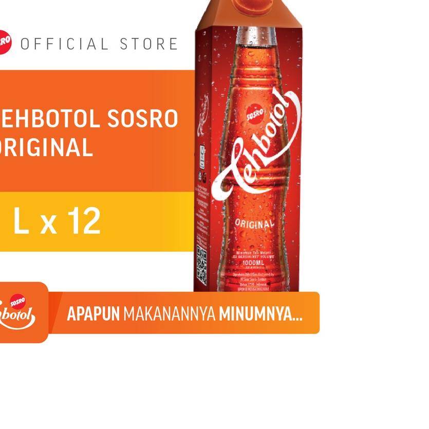 

➤ Tehbotol Sosro Kotak 1 liter isi 12 Pcs ❁