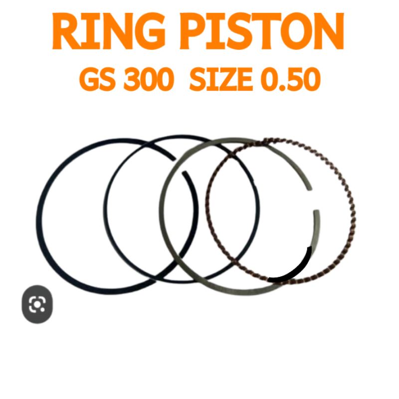 GS 300 RING PISTON 0.50 UNTUK MESIN PENGGERAK KUBOTA BENSIN