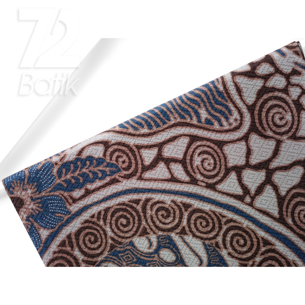 KAIN BATIK PREMIUM Dobby Motif Parang Roll Warna Coklat Biru 723182 Cap 72 Jarik Jarit Samping Kebat Panjang Batik Dobby Modern Premium Bahan Seragam Batik Pernikahan Kantor Keluarga Murah Kamen Jadi Batik Bali Lembaran