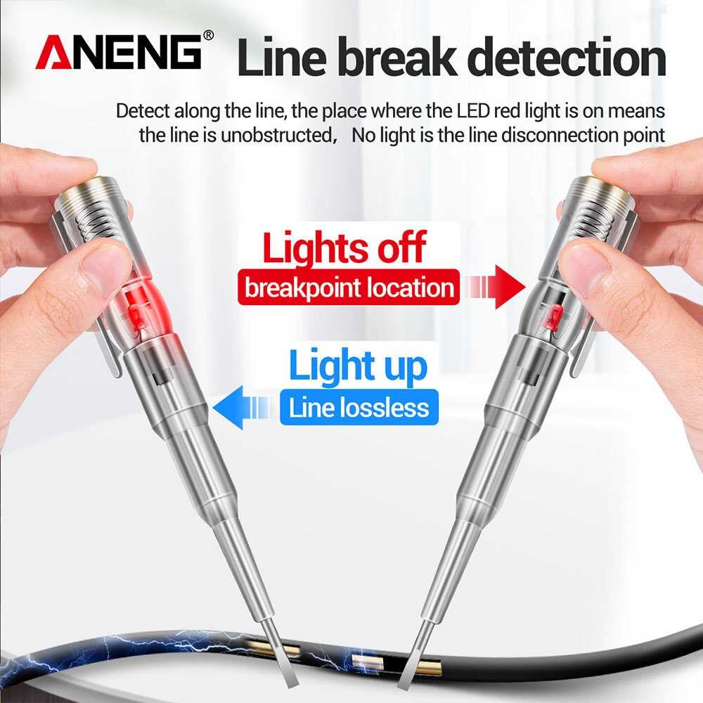 Obeng Tester Pen Tespen Listrik with Indicator LED Testpen Pena Material ABS Test Pen Perkakas Rumah Berkualitas