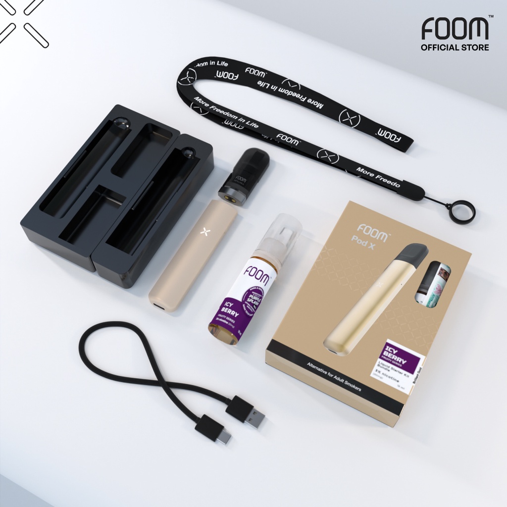 FOOM POD X BUNDLING LIQUID (BRILLIANT GOLD ICY BERRY 15ML)