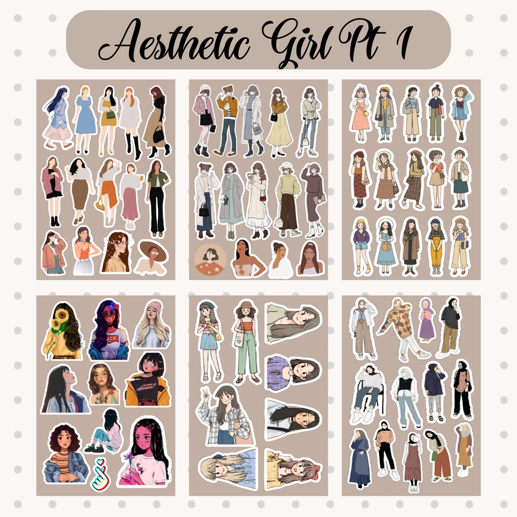 

[PART 1] Aesthetic Girl Stickers , stiker aesthetik estetik