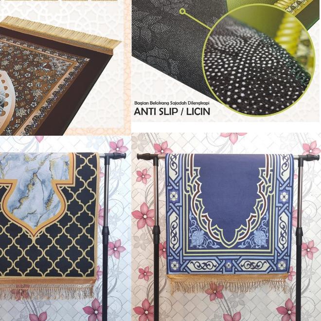 ♨ {BISA COD} Sajadah Tebal Premium  Berkualitas  Anti Slip Ukuran 110 x 60cm / Sajadah Bulu Tebal / 