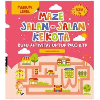 

Maze Jalan-Jalan Ke Kota, Buku Aktivitas untuk PAUD & TK (Medium Level)