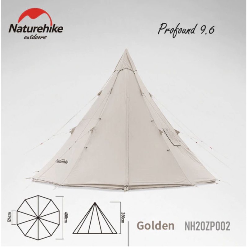 TENDA COTTON SERIES NATUREHIKE NH20ZP002 / TENDA GLAMPING 5-8 PERSON
