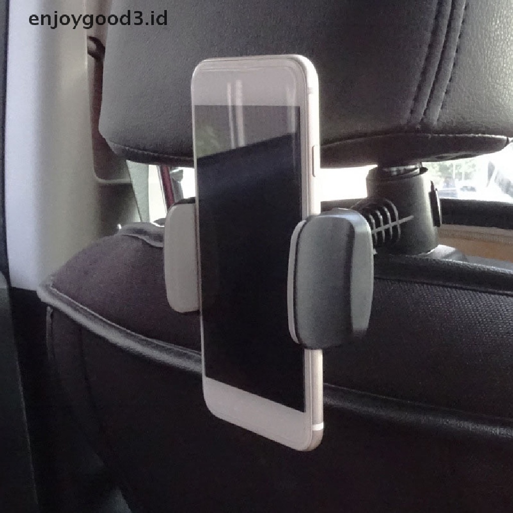 【 Rready Stock 】 Universal Car Seat Back Headrest Holder Lazy Phone Rotatable Adjustable 360 Degree Rotag Black Mount Holder In Car （ ID ）