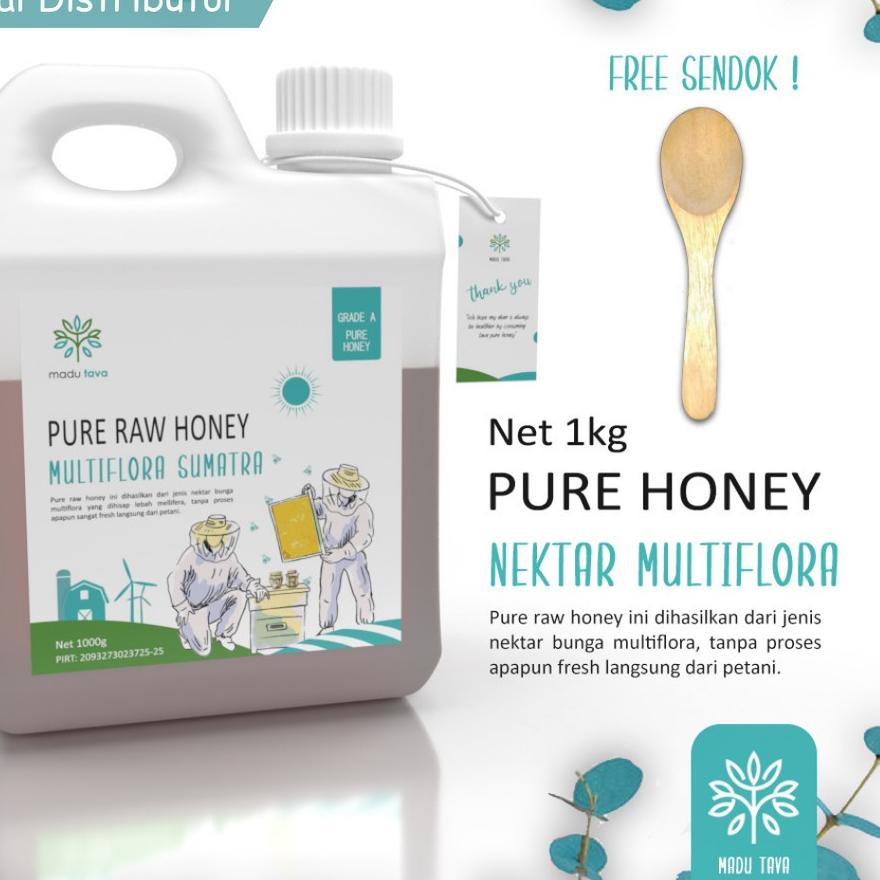 

♪ Murni Asli 1kg Tava Grade A Nektar Multiflora Java 100% Alami Pure Natural Raw Honey ➵