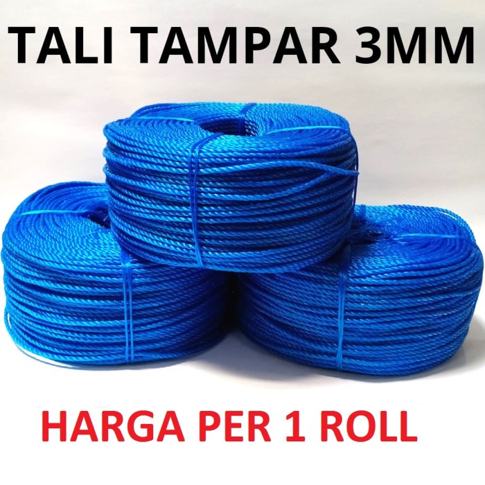 Termantab] Tali tambang 3 mm / tali tampar 3mm merk trilliun 1 roll