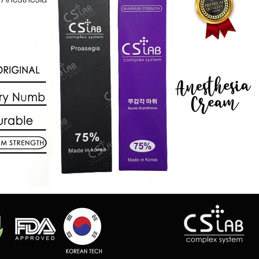 ♨ CSLAB ORIGINAL ANESTESI CREAM 75% CS LAB / ANESTESI SULAM ALIS 10gram ♥