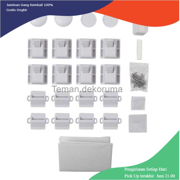 TD - DPR Kunci Laci Lemari Magnetic Safety 8 Lock 2 Key - LK-004-KB