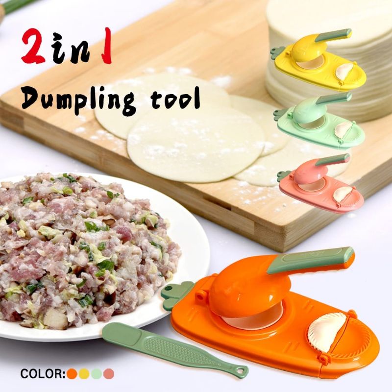 Dumpling Press 2 in1  Alat Press Kulit Pangsit Cetakan Adonan Pangsit