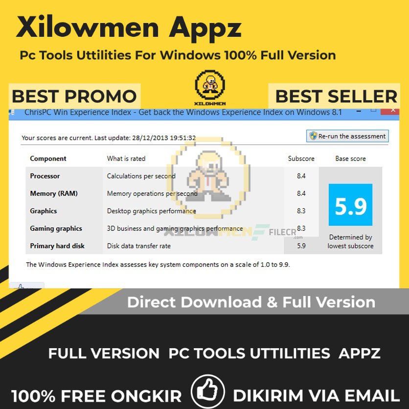 [Full Version] ChrisPC Win Experience Index Pro PC Tools Software Utilities Lifetime Win OS