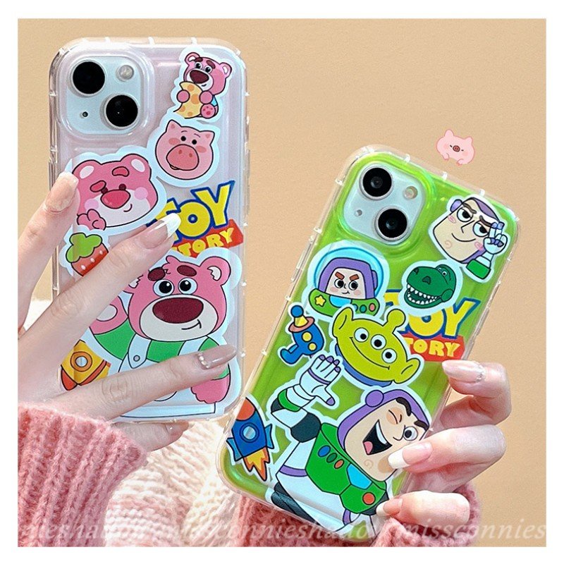 Kartun Toy Story Manyo Case Realme C21Y C25Y C12 C35 C1 C2 C11 2020 C33 C25 C15 C25s Realme C3 5i 5s 6i 5 C20 C20A C11 2021 Buzz Lucu Lightyear Alien Airbag Tahan Guncangan Soft Cover