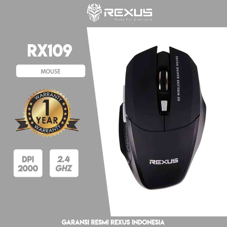 Mouse Gaming Rexus RX109 Wireless Proffesional Free Pouch Original