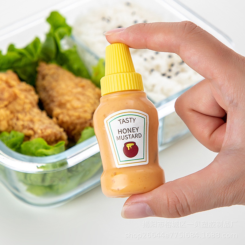 2 Pcs Pack Salad Dressing Kecap Subbottling Peralatan Makan Dapur Alat Makan Multi-Fungsi Portabel Dapat Digunakan Kembali Botol Selai Mini Kosong Isi Ulang Botol Saus Bento