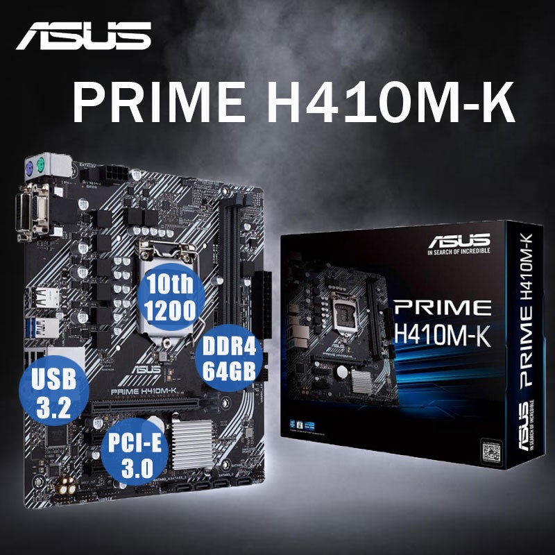 Motherboard Asus PRIME H410M-K Mobo H410 - LGA1200