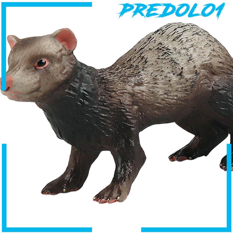 [Predolo1] Figur Mainan Edukasi Sains Figur Ferret Untuk Dekorasi Desktop