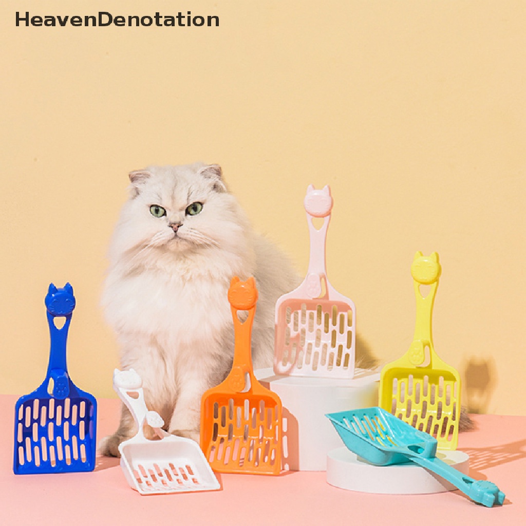 [HeavenDenotation] Sekop Kotoran Kucing Gagang Panjang Sekop Kotoran Kucing toilet cat litter box Pembersih Sekop Kotoran Kucing Lubang Besar Tahu Kotoran Kucing Khusus HDV