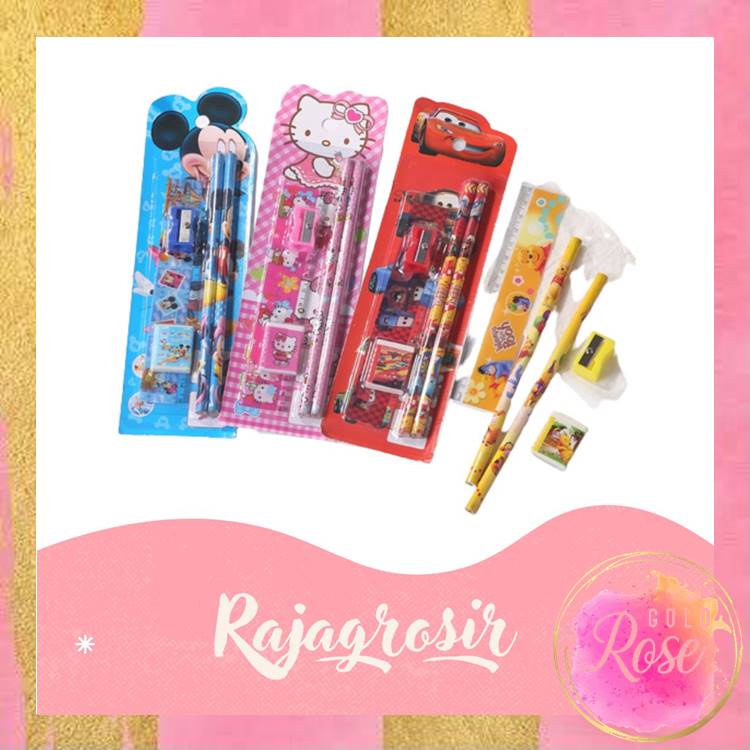 

ℛ - S5686 Stationary Set 5 in 1 Karakter / Alat Tulis Sekolah / Paket Alat Tulis / Mini Stationary / Set Alat Tulis Pensil