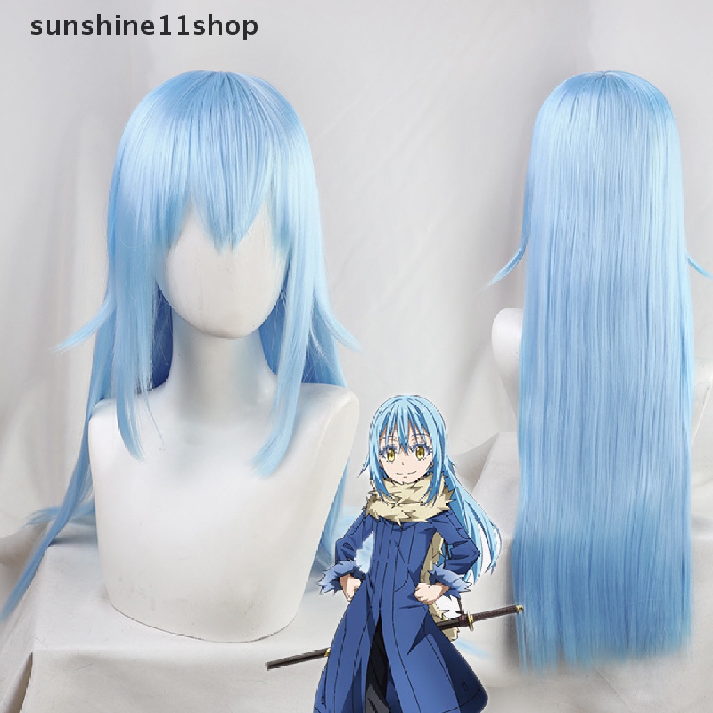 Sho Saat Itu Aku Berelinisasi Jadi Slime Cosplay Wig Rimuru Tempest Wig Biru N